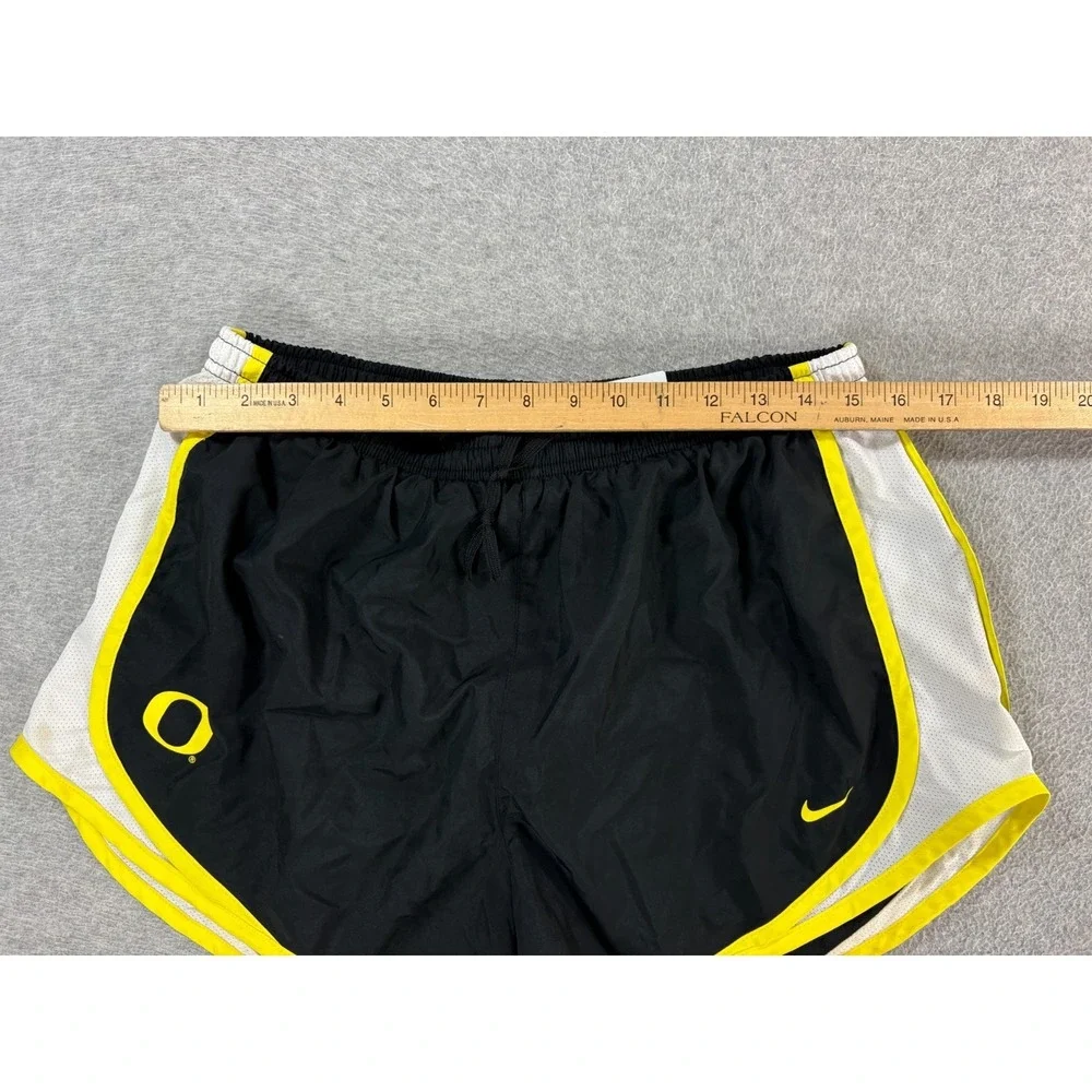 Oregon Ducks Nike Dri Fit Lined Running Shorts (Women's Large) Black - 3